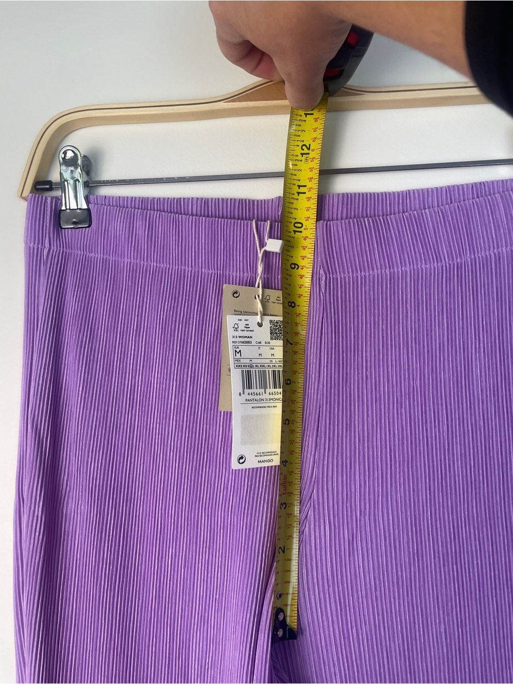 Mango Ribbed Wide-Leg Pants in Lilac - Picture 6 of 9